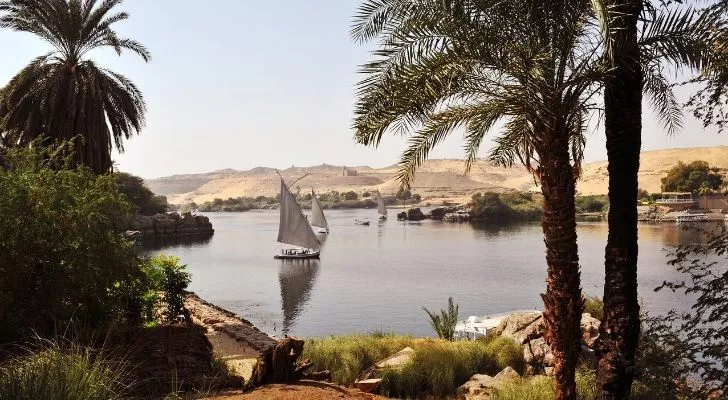 A boat on the river nile