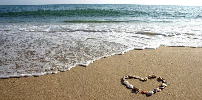 Love Heart on the Beach