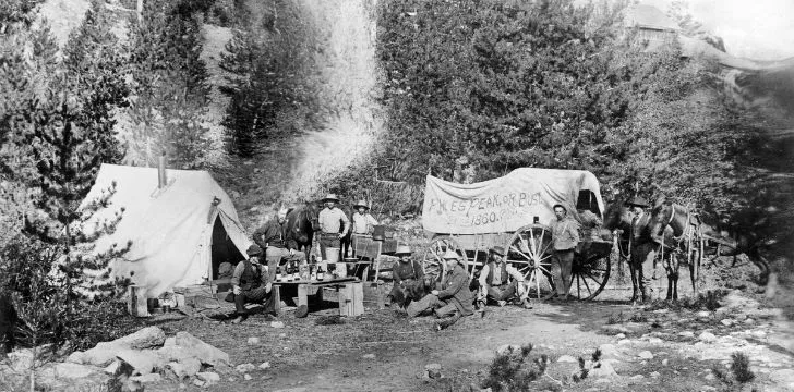 1849 Gold Rush at Pike's Peak in Colorado