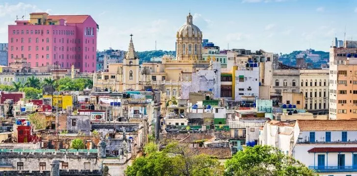 A skyline image showing the colourful Havana.