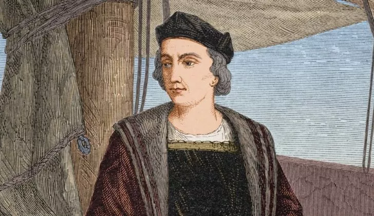 A drawing of Christopher Columbus