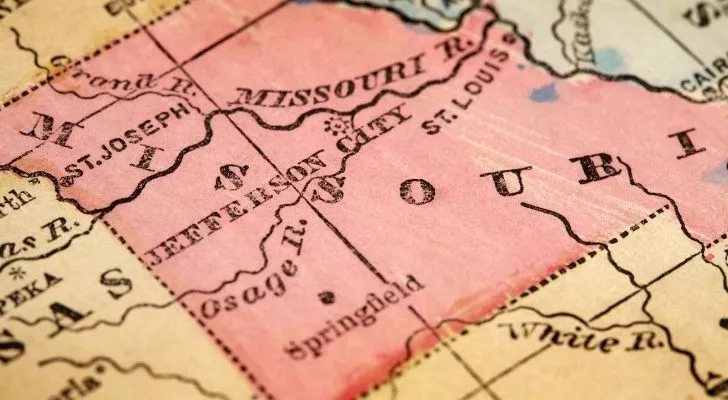 A map of Missouri