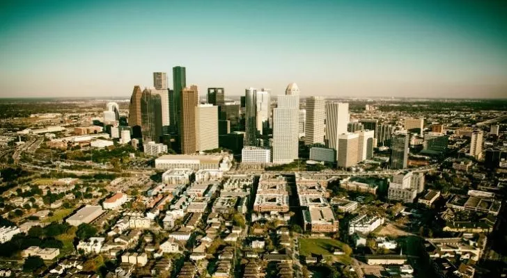 A skyline of Houston Downtown