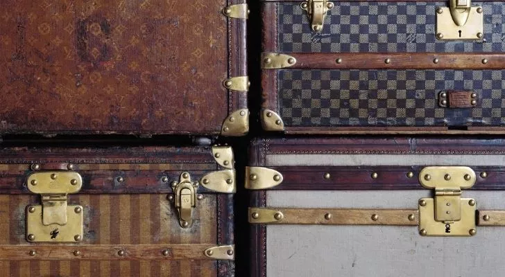 Four Louis Vuitton trunks